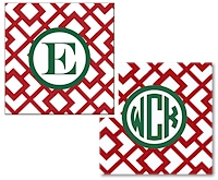 Preppy Plates - Personalized Coasters (Arbor Christmas)