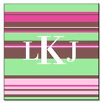 Preppy Plates - Personalized Coasters (Chocolate Stripe)