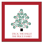 Preppy Plates - Personalized Coasters (Christmas Tree)