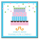 Preppy Plates - Personalized Coasters (Hat Cake)