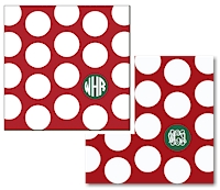 Preppy Plates - Personalized Coasters (Pop Dots Christmas)