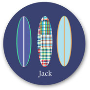 Preppy Plates - Personalized Melamine Plates (Blue Surfer)