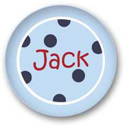 Preppy Plates - Personalized Melamine Plates (Blue Dots)