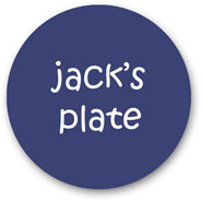 Preppy Plates - Personalized Melamine Plates (Blue with White Handscript)
