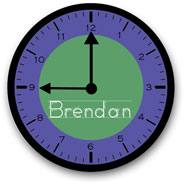 Preppy Plates - Personalized Melamine Plates (Clock)