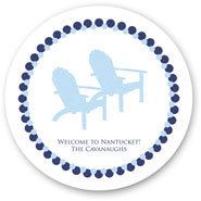Preppy Plates - Personalized Melamine Plates (Adirondack Chairs)
