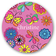 Preppy Plates - Personalized Melamine Plates (Butterflies)