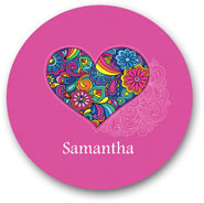 Preppy Plates - Personalized Melamine Plates (Love in Bloom)