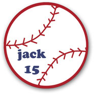 Preppy Plates - Personalized Melamine Plates (Big Baseball)