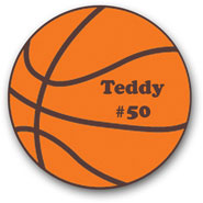 Preppy Plates - Personalized Melamine Plates (Big Basketball)