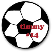 Preppy Plates - Personalized Melamine Plates (Big Soccer Ball)
