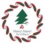 Preppy Plates Green Line - Christmas Tree With Paisley