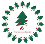 Preppy Plates Green Line - Christmas Tree With Trees