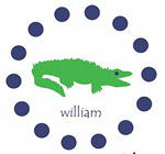 Preppy Plates Green Line - Green Crocodile