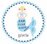 Preppy Plates Green Line - Mermaid