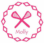 Preppy Plates Green Line - Pink Lacrosse