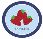 Preppy Plates Green Line - Strawberries
