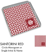 Preppy Plates - Personalized Lucite Trays (Santorini Red)