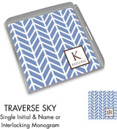 Preppy Plates - Personalized Lucite Trays (Traverse Sky)