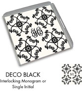 Preppy Plates - Personalized Lucite Trays (Deco Black)