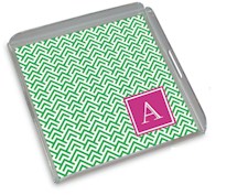 Preppy Plates - Personalized Lucite Trays (Milbank Prep Initial)