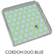 Preppy Plates - Personalized Lucite Trays (Cordon Duo Blue)