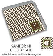 Preppy Plates - Personalized Lucite Trays (Santorini Chocolate)