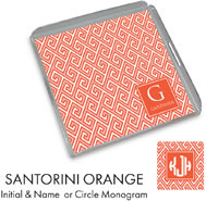 Preppy Plates - Personalized Lucite Trays (Santorini Orange)