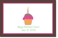 Preppy Plates - Personalized Laminated Placemats (Pink Cupcakes on Chocolate)