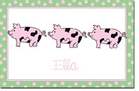 Preppy Plates - Personalized Laminated Placemats (Piggie)