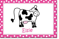 Preppy Plates - Personalized Laminated Placemats (Cow)