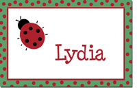 Preppy Plates - Personalized Laminated Placemats (Ladybug)