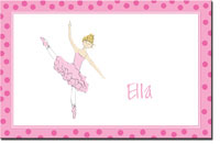 Preppy Plates - Personalized Laminated Placemats (Ballerina)