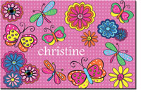 Preppy Plates - Personalized Laminated Placemats (Butterflies)