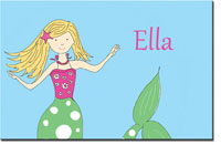 Preppy Plates - Personalized Laminated Placemats (Mermaid at Sea)