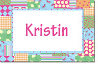Preppy Plates - Personalized Laminated Placemats (Preppy Patchwork)