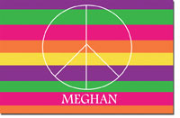 Preppy Plates - Personalized Laminated Placemats (Rainbow Peace)