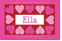 Preppy Plates - Personalized Laminated Placemats (Valentine Sentiments)