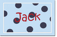 Preppy Plates - Personalized Laminated Placemats (Blue Dots)