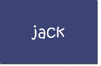 Preppy Plates - Personalized Laminated Placemats (Navy with White)