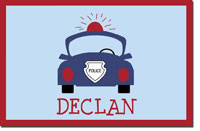 Preppy Plates - Personalized Laminated Placemats (Police Car)