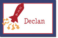 Preppy Plates - Personalized Laminated Placemats (Rocket)