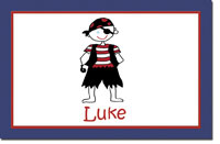 Preppy Plates - Personalized Laminated Placemats (Pirate Light)