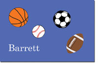 Preppy Plates - Personalized Laminated Placemats (Sports Balls)