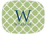 Preppy Plates - Personalized Platters (Mod Sprout Single Initial and Name)