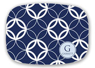 Preppy Plates - Personalized Platters (Spindles Nautical Single Initial and Name)