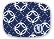 Preppy Plates - Personalized Platters (Spindles Nautical Circle Monogram)