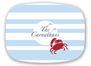 Preppy Plates - Personalized Platters (Rugby Crab Name)