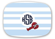 Preppy Plates - Personalized Platters (Rugby Lobster Circle Monogram)