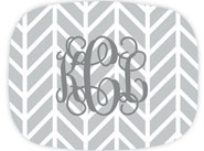 Preppy Plates - Personalized Platters (Traverse Oyster Interlocking Monogram)